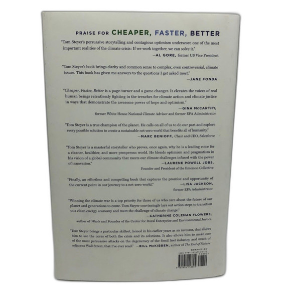 Cheaper Faster Better How We'll Win The Climate War Book Tom Steyer Hardback - Picture 3 of 15